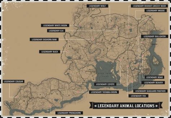 RDR2 Online Legendary Animals Location
