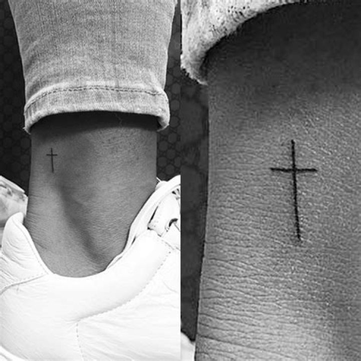 Reginae Carter Cross Ankle Tattoo