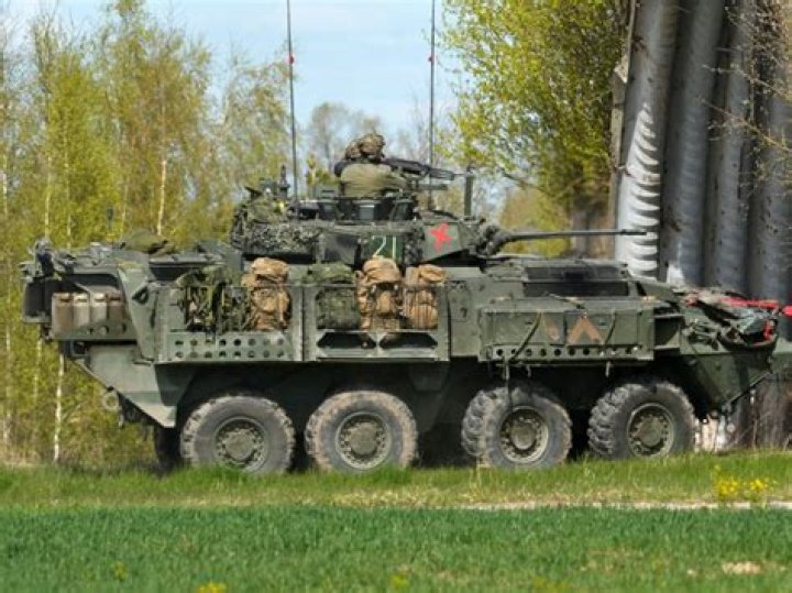 Russia claims it hit 4 US-supplied Stryker armored vehicles