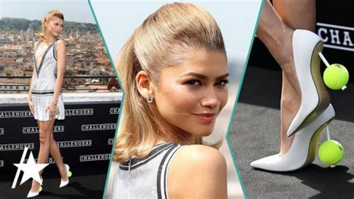 See Zendaya's Plunging V Neck Dress and Tennis Ball Heels