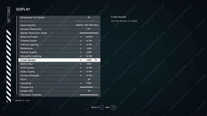 Starfield Change Brightness, Gamma & Contrast Settings