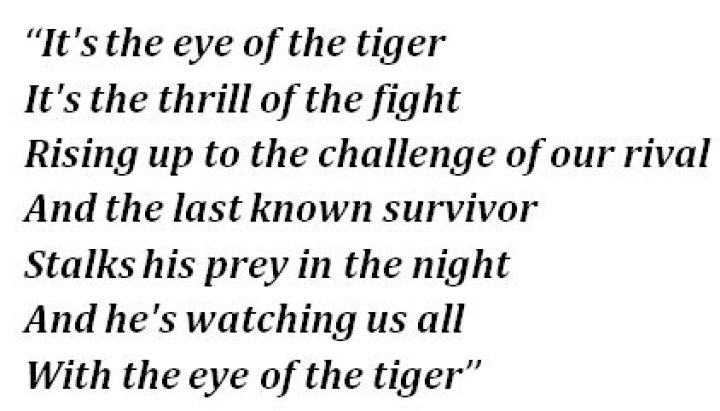Survivor’s “Eye of the Tiger” Lyrics Meaning