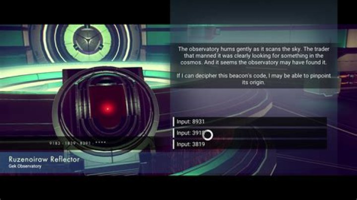 Terminal Access Codes | No Man's Sky