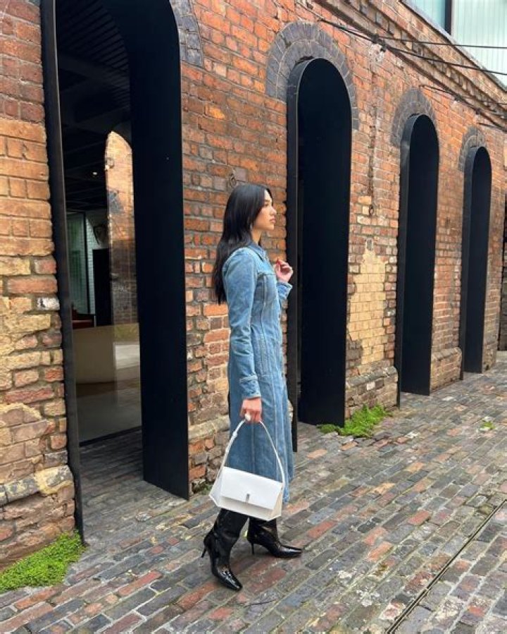The Front Slit on Dua Lipa's Denim Dress Couldn't Have Been Any Higher