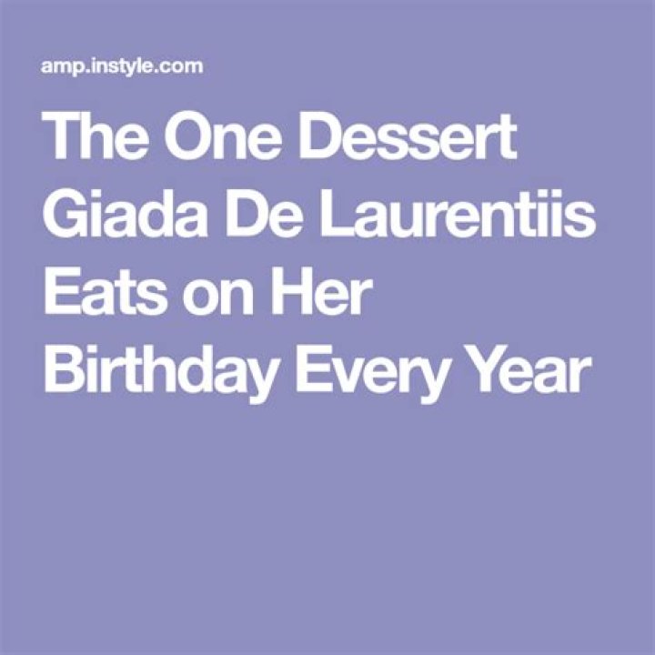 The One Dessert Giada De Laurentiis Eats on Her Birthday Every Year