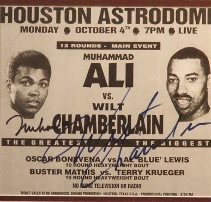 The reason Muhammad Ali vs NBA Legend Wilt Chamberlain’s most anticipated boxing match got cancelled