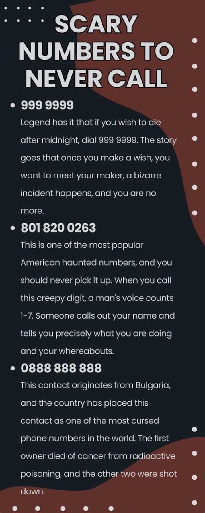 The Scariest Numbers To Call: What You Need To Know