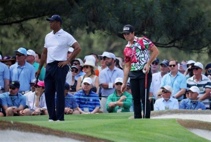 Tiger Woods shoots 2-over 74 at Masters; Viktor Hovland, Brooks Koepka, Jon Rahm share 18-hole lead
