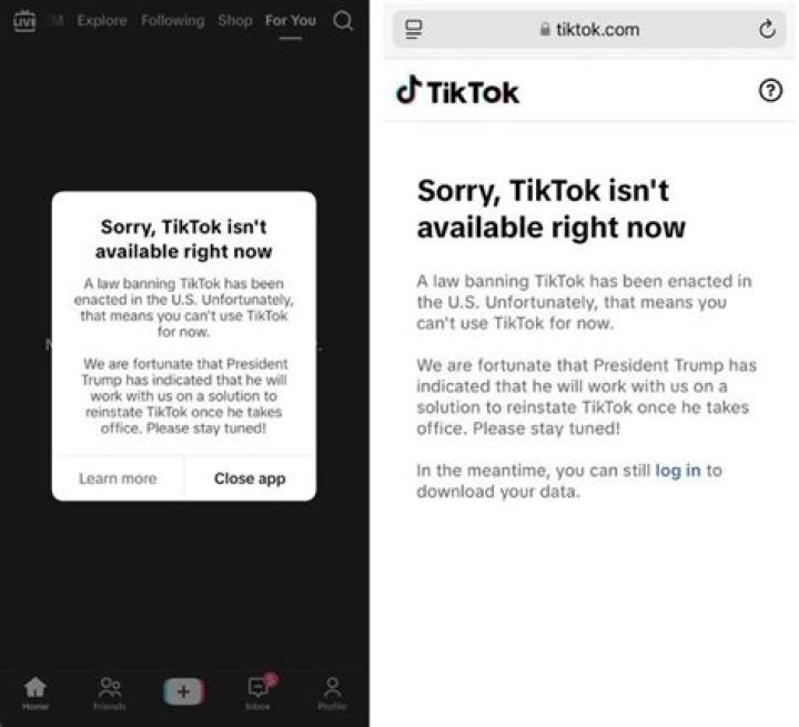 TikTok is back online, profiles should return to normal