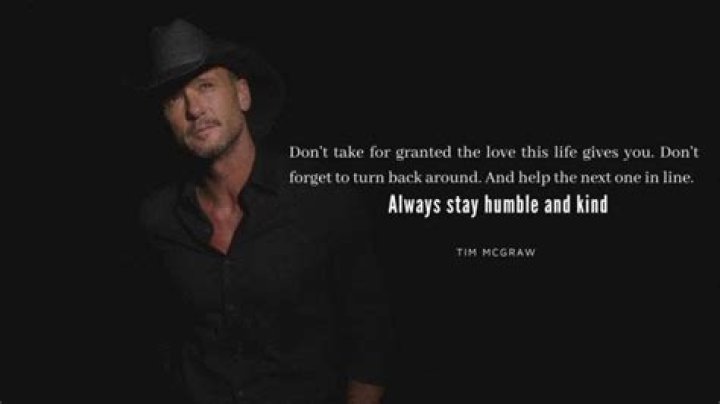 Tim McGraw: Feel the Pride but always stay “Humble and Kind”