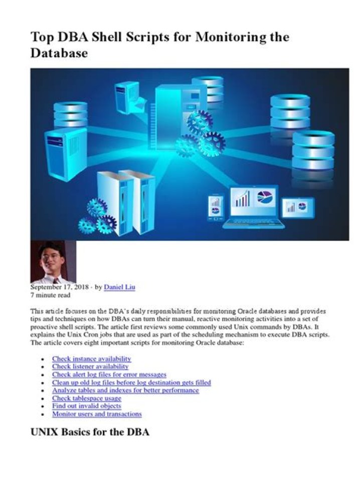 Top DBA Shell Scripts for Monitoring the Database