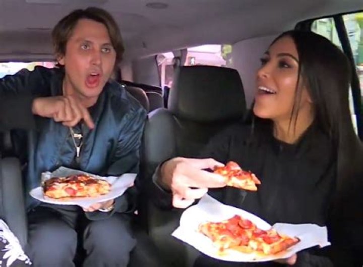 Watch Kim Kardashian Eat Pizza and Ice Cream