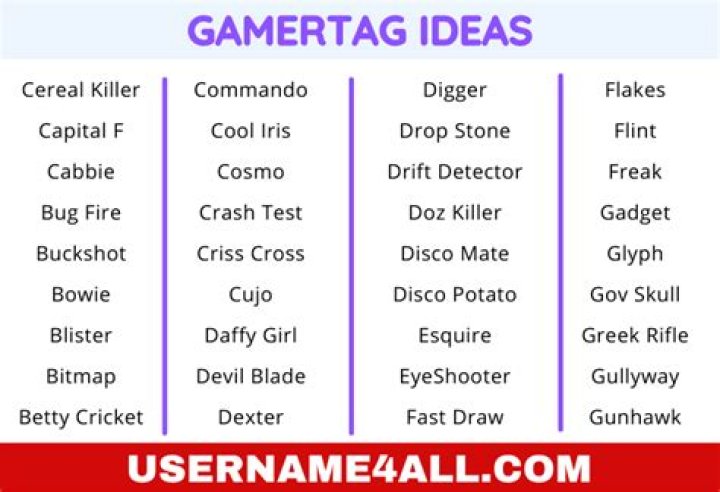 What are some good PS4 gamertags?