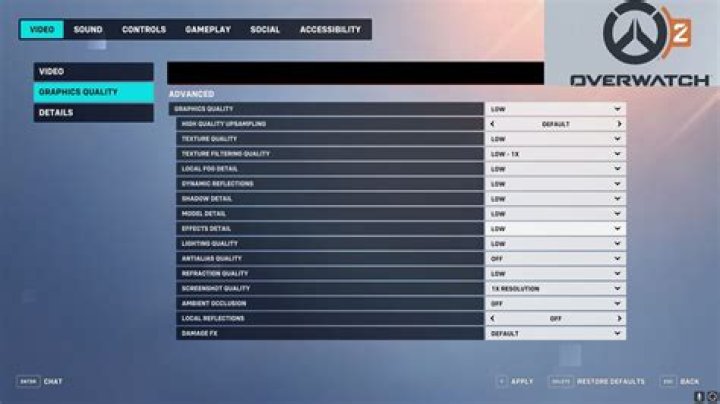 What are the best settings for overwatch?