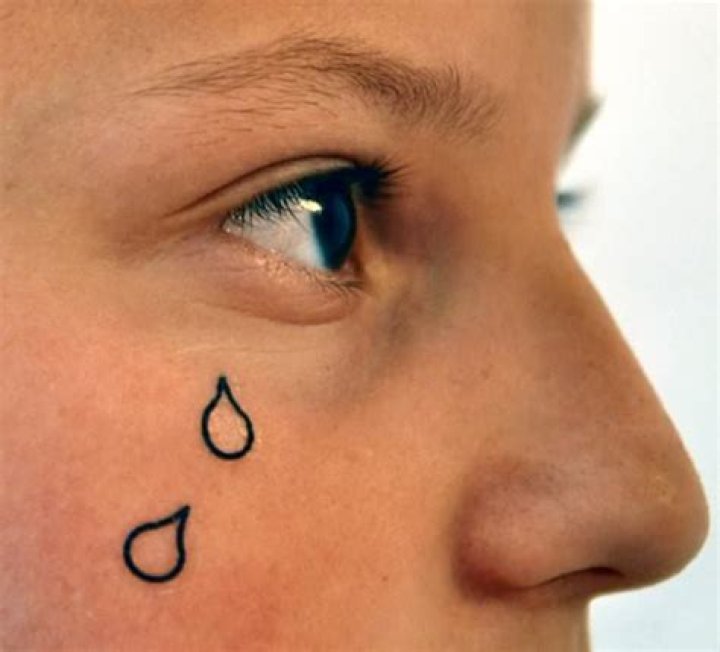 What does an unfilled tear drop tattoo mean?