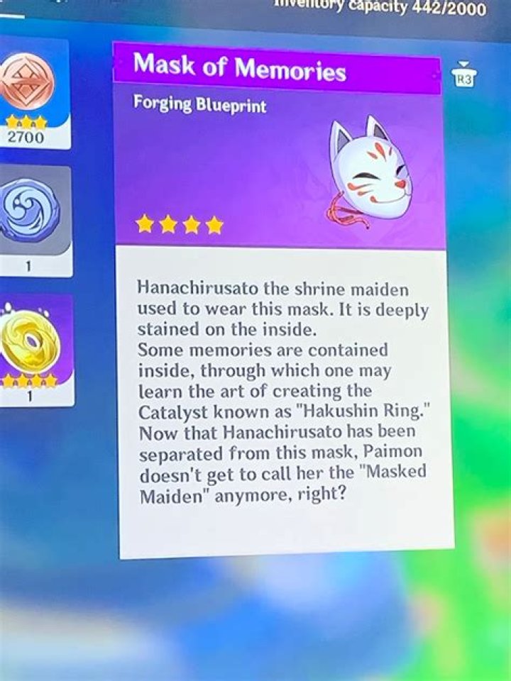 What happens if you use mask of memories?