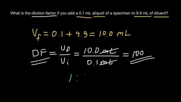 What is a 1 1000 dilution?