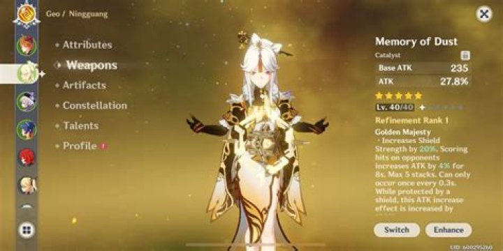 What is the best weapon for Ningguang?