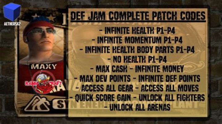 What is the cheat code of Def Jam?