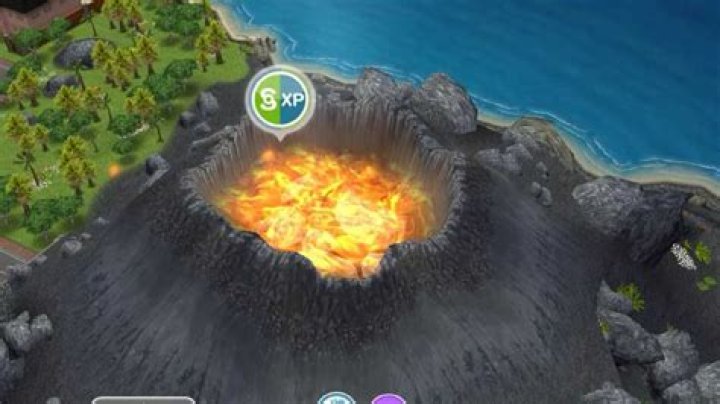 What’s in the island volcano sims FreePlay?
