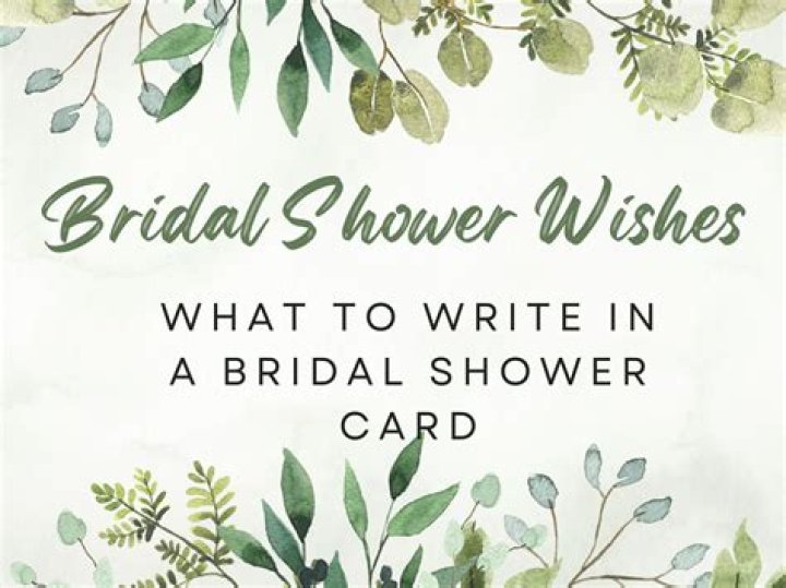 What To Write In A Bridal Shower Card