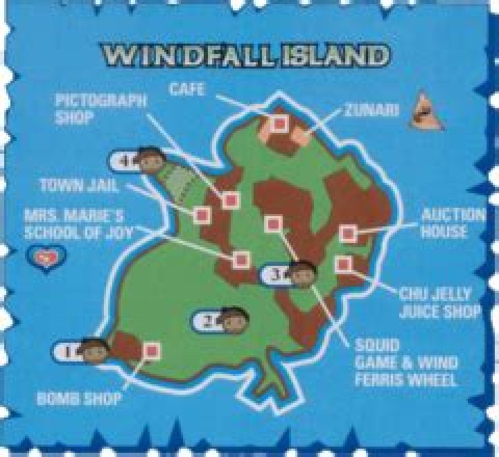 Where is the jail on Windfall Island?