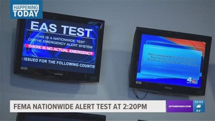 Why was there an emergency alert today? EAS test on Wednesday