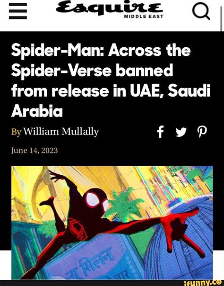 Will the new Spider Man movie be banned in Saudi Arabia?