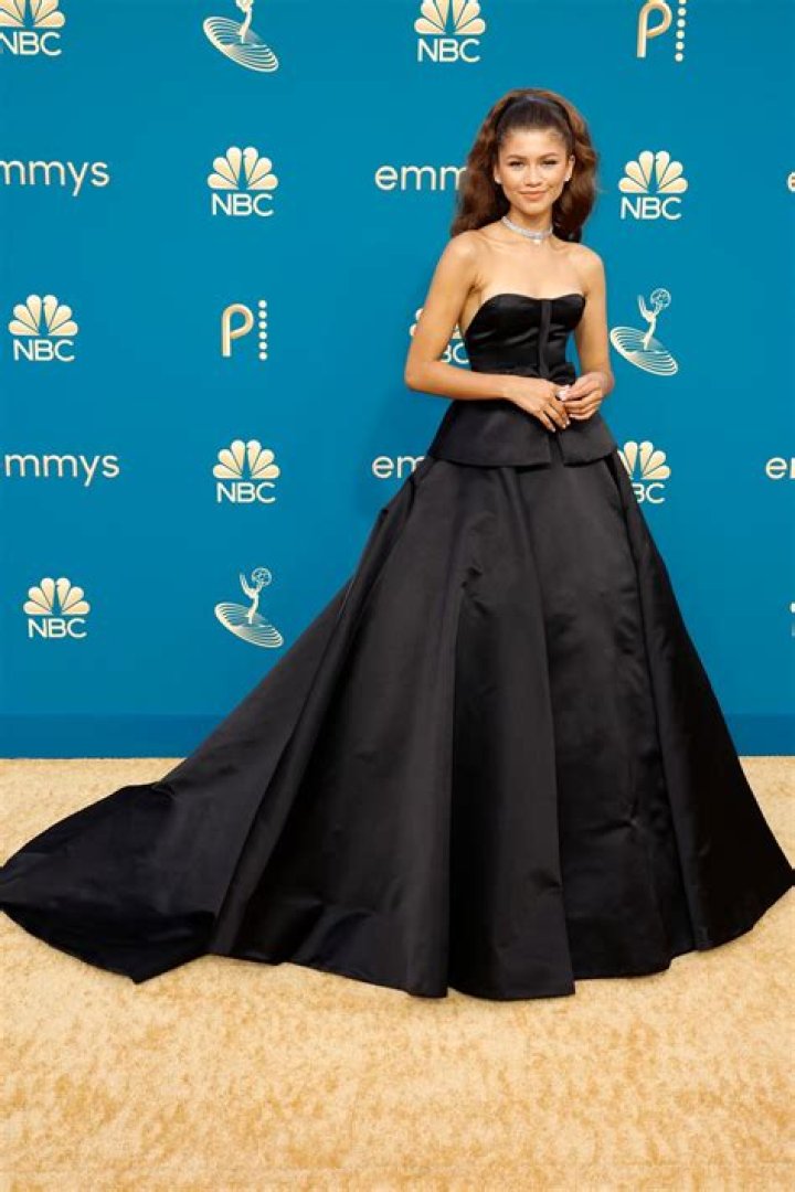 Zendaya Looked Like She Was Dripping Wet on the Red Carpet in a Custom Balmain Gown
